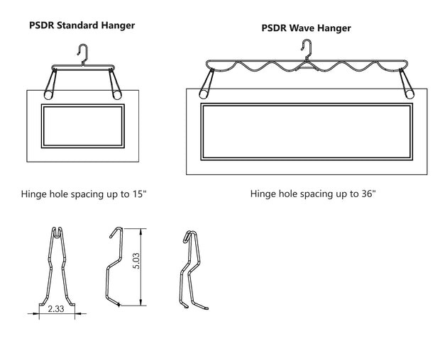 PSDR Standard EFC Hinge Hooks (Set of 100)