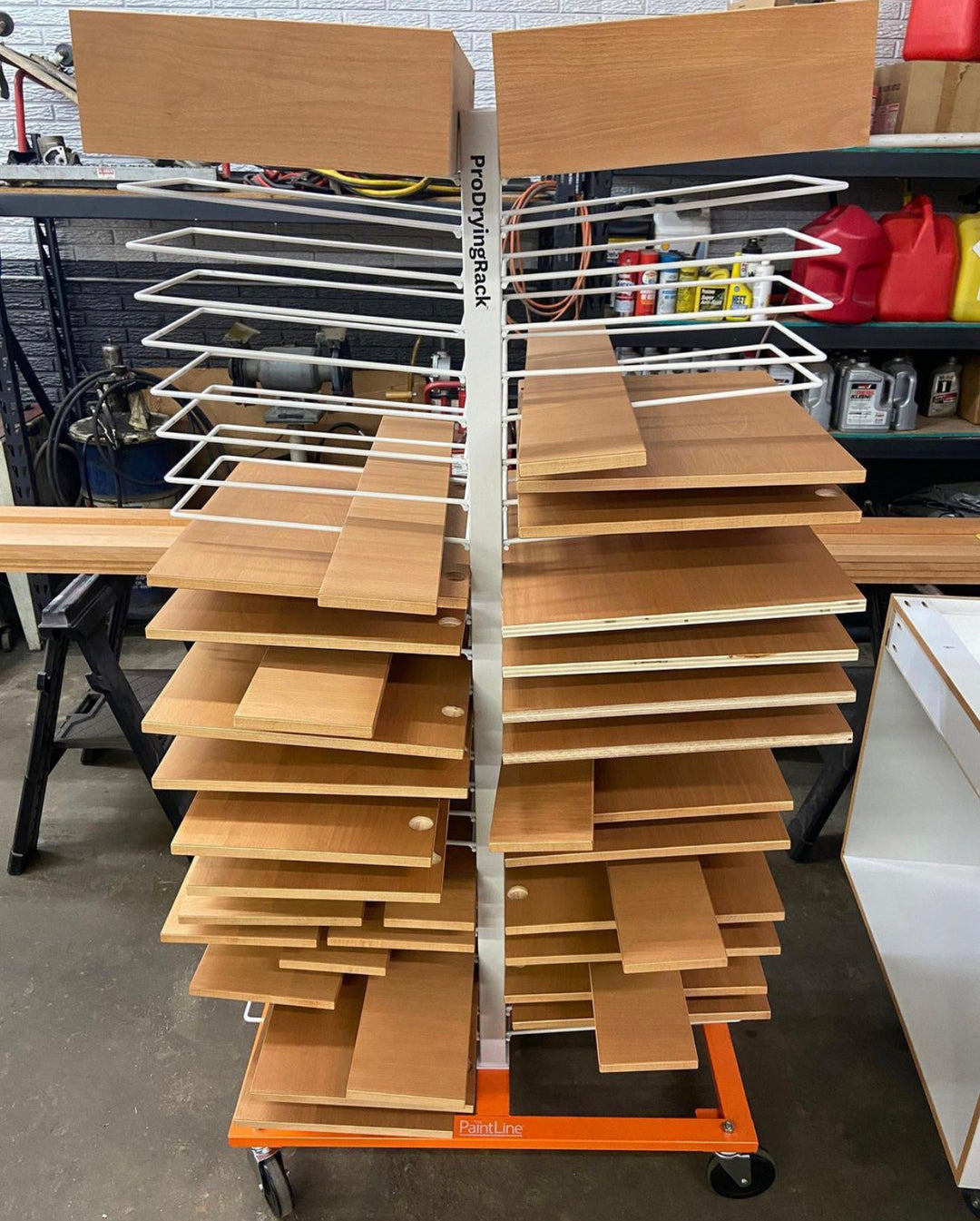 thumbnail image 2 of Shelving Rack 50 Shelf Paint Drying Rack With Casters - 25lb Capacity Per Shelf Door Painting Service 2 of 14